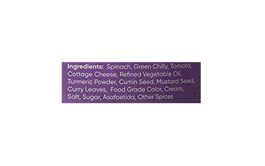 Feed Me Good Palak Paneer    Pack  70 grams